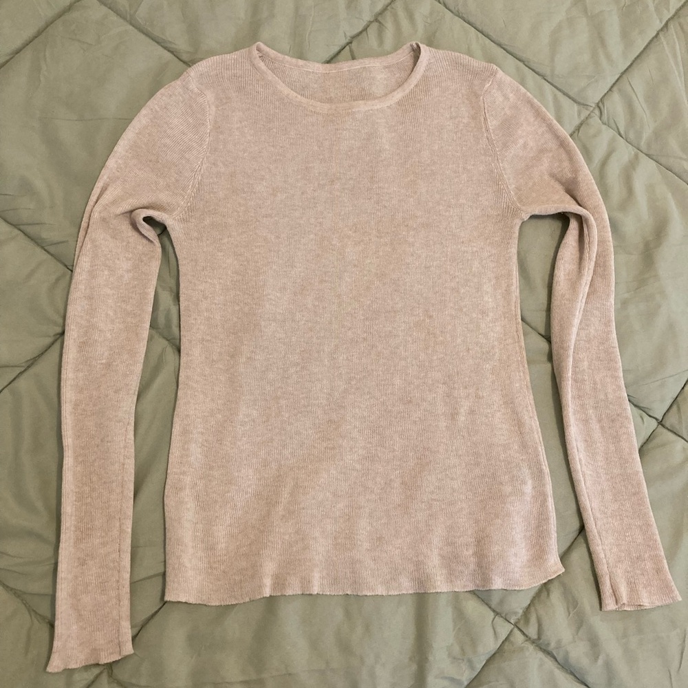 Beige Long Sleeve Sweater size S